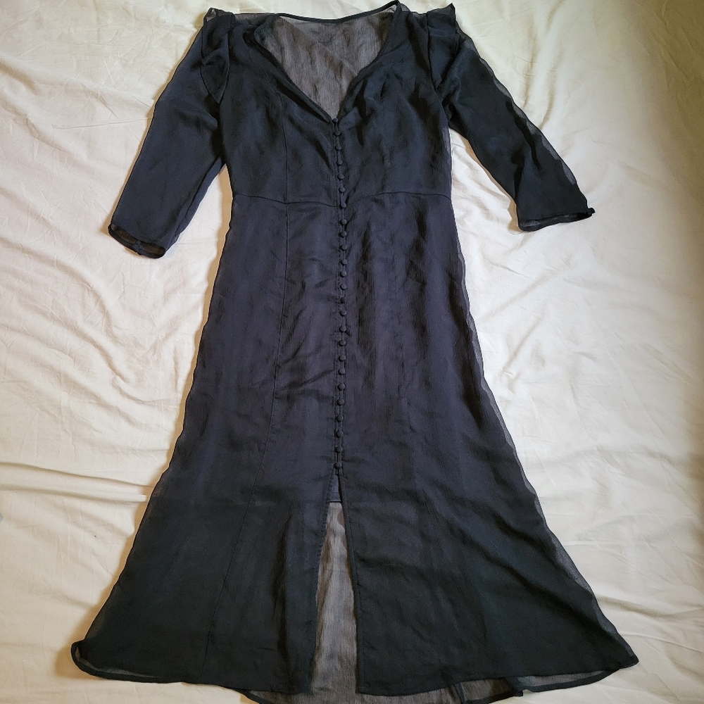 Express Black Sheer Dress Size M